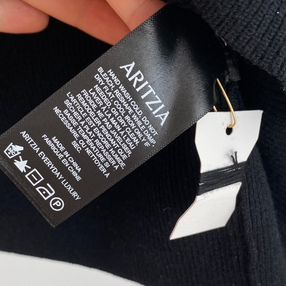 Aritzia Elegant Black Cowl Neck Sweater - Picture 3 of 5